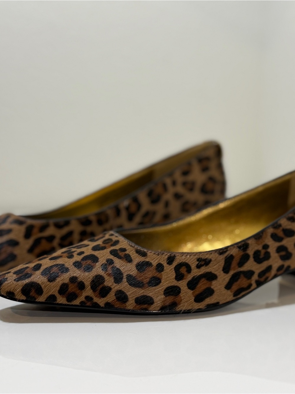 Donna Karan Savita Leopard-Print Calf Hair Flat - Brand New In Box - Women’s 9